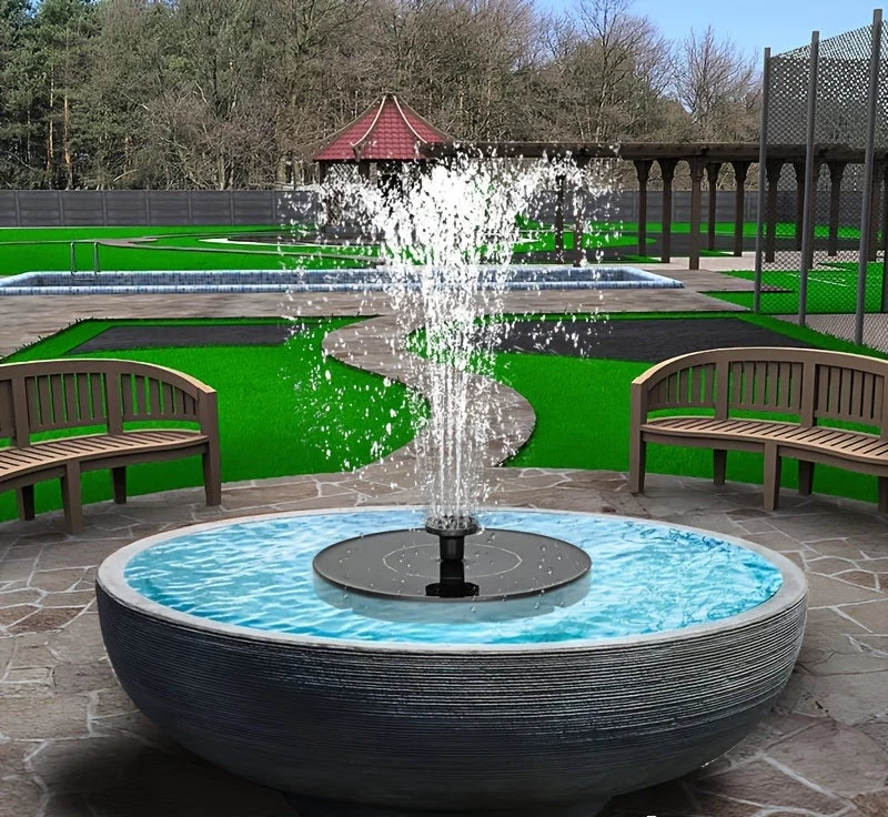 Bird Bath Fountain Solar-Powered & Interchangeable Nozzles
