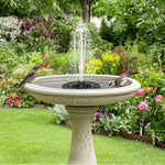 Bird Bath Fountain Solar-Powered & Interchangeable Nozzles