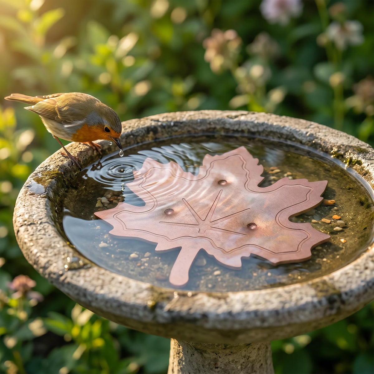 Bird Bath Purifier Pure Copper Algae Control Leaf