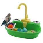 Bird Bath Tub Automatic Water Circulation Lightweight Plastic