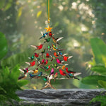 Bird Christmas Ornament Crystal Glass Colorful Light-Reflecting