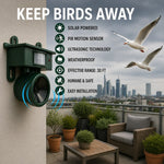 Bird Deterrent Solar-Powered Motion-Activated Predator Sounds Weather-Resistant