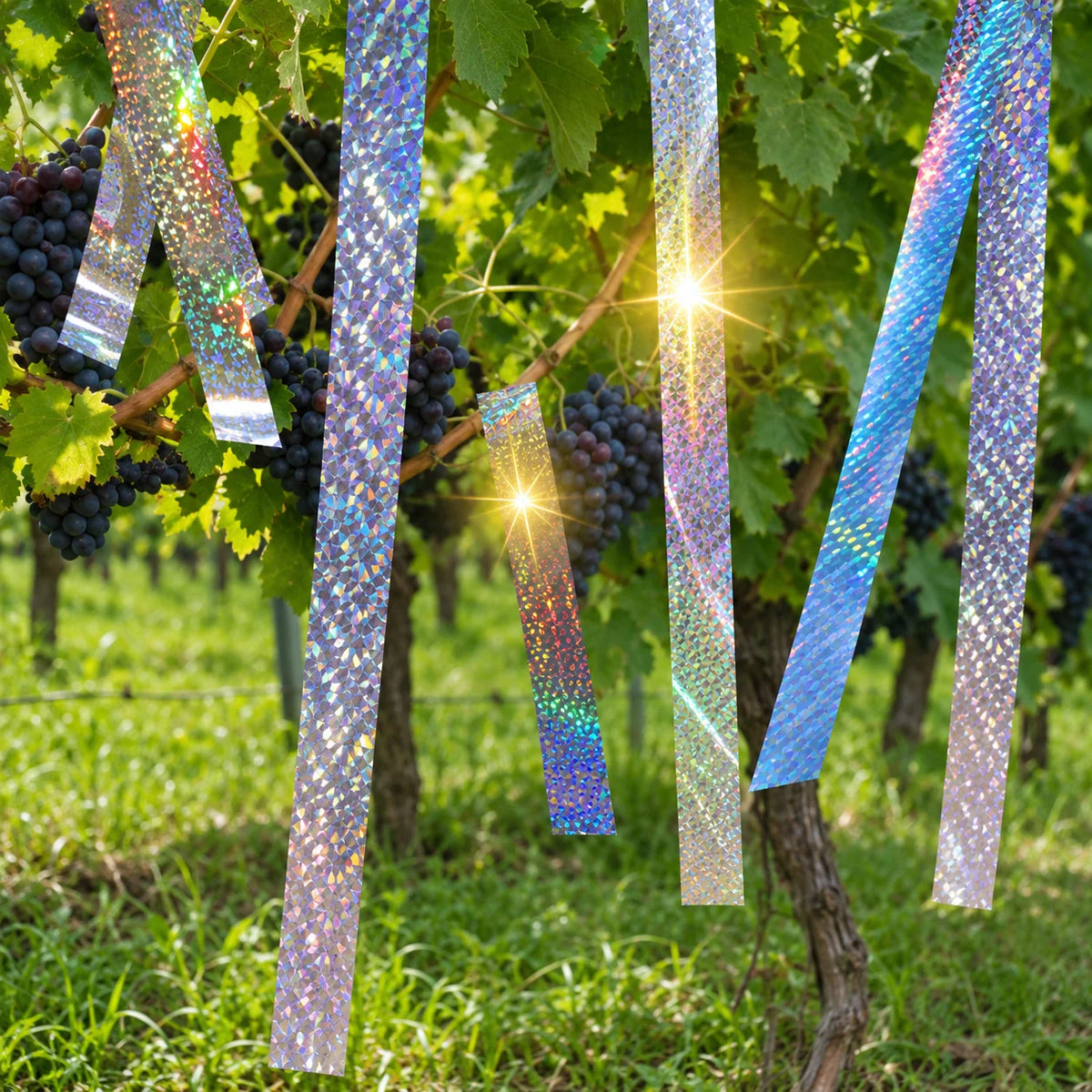 Bird Deterrent Tape Holographic Reflective Weather-Resistant 2 Rolls