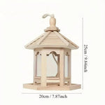 Bird Feeder Wooden Woven Hanging Integrated Water System