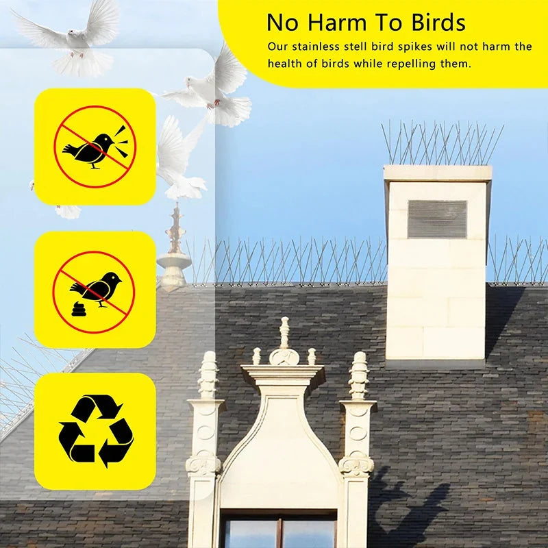 Bird Spikes 304 Stainless Steel Flexible & Trimmable