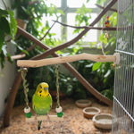 Bird Swing Natural Wood Cage Hanging