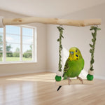 Bird Swing Natural Wood Cage Hanging