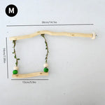 Bird Swing Natural Wood Cage Hanging