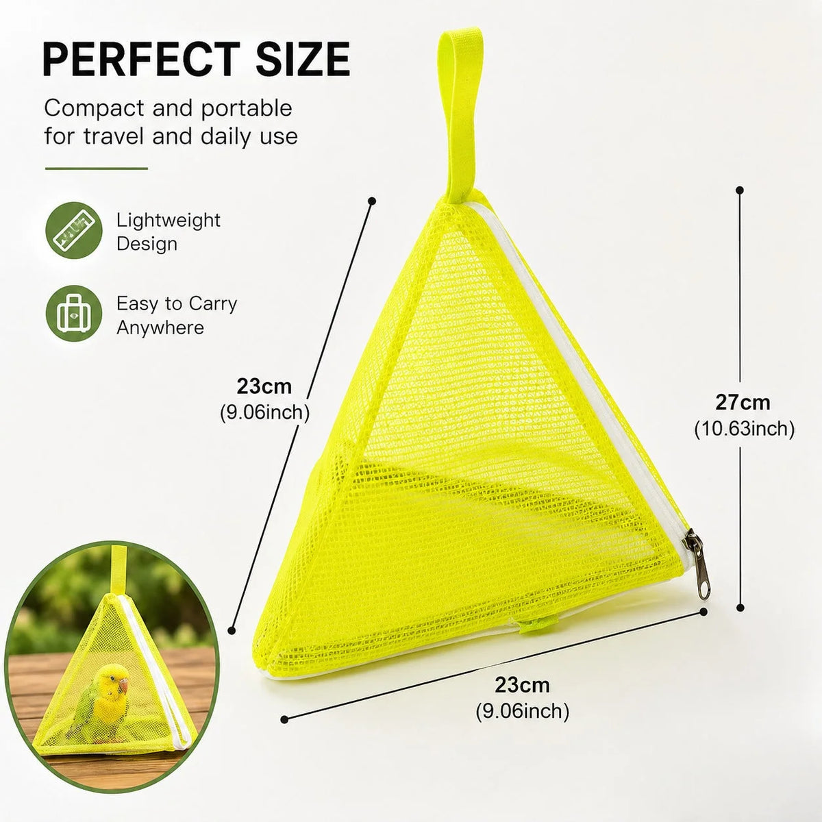 Bird Travel Carrier Breathable Mesh Lightweight Design