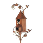 Birdhouse Garden Stake Metal Indoor & Outdoor 30 Inch Rod