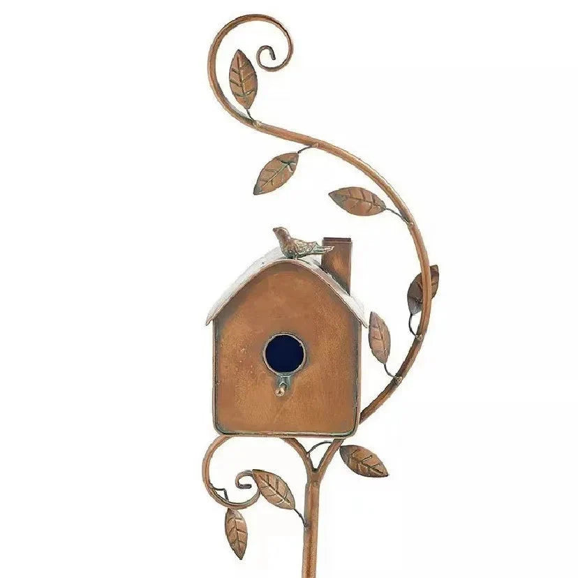 Birdhouse Garden Stake Metal Indoor & Outdoor 30 Inch Rod