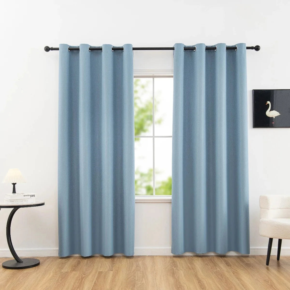 Blackout Curtain Panel Opaque Light-Blocking Grommet Top