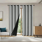 Blackout Curtain Panel Opaque Light-Blocking Grommet Top