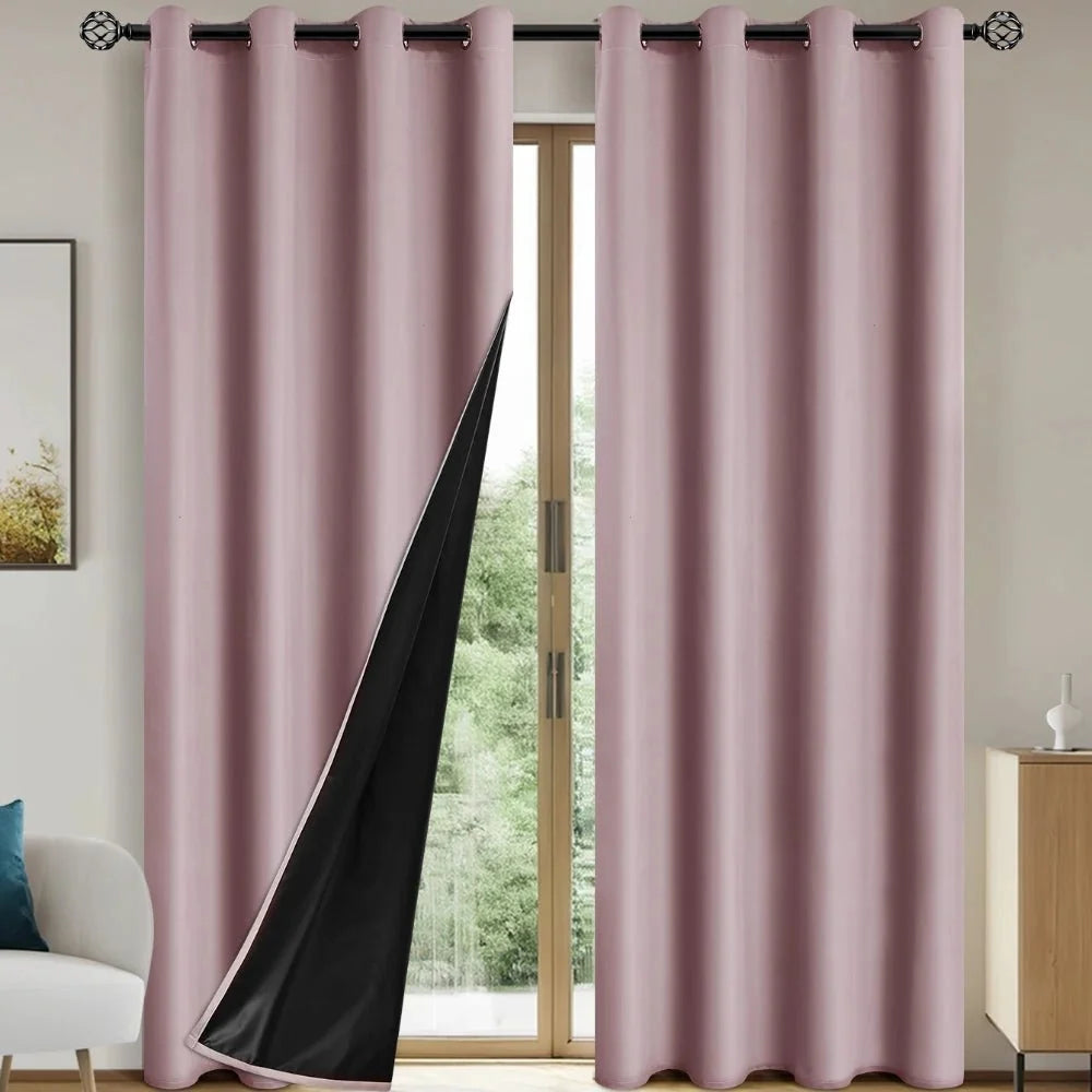 Blackout Curtain Panel Opaque Light-Blocking Grommet Top