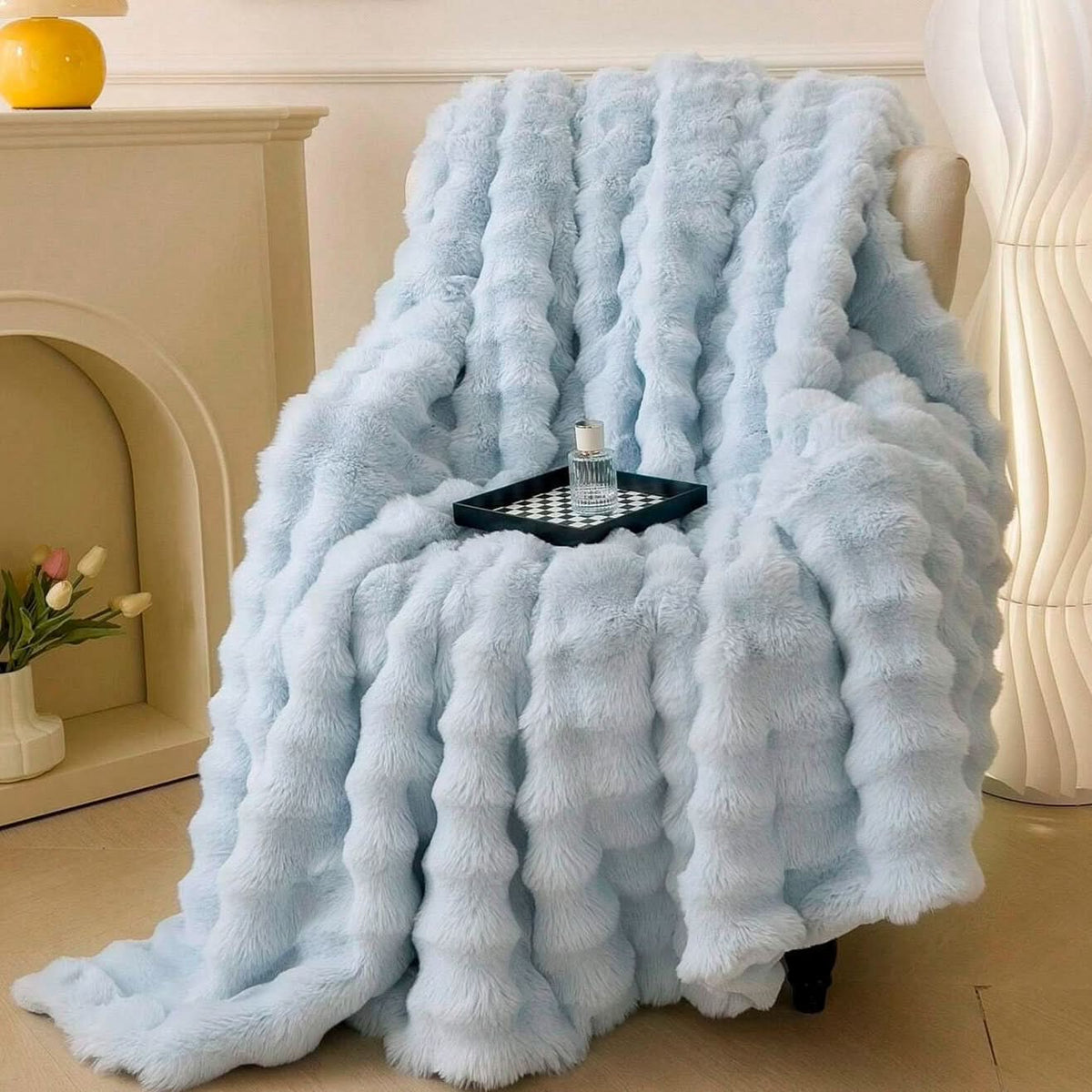 Blanket Double-Layer Faux Fur Breathable Year-Round Comfort