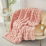 Blanket Double-Layer Faux Fur Breathable Year-Round Comfort