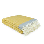 Blanket Organic Lambswool Fine Knit Fringed Edges
