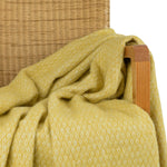 Blanket Organic Lambswool Fine Knit Fringed Edges