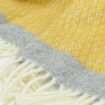 Blanket Organic Lambswool Fine Knit Fringed Edges