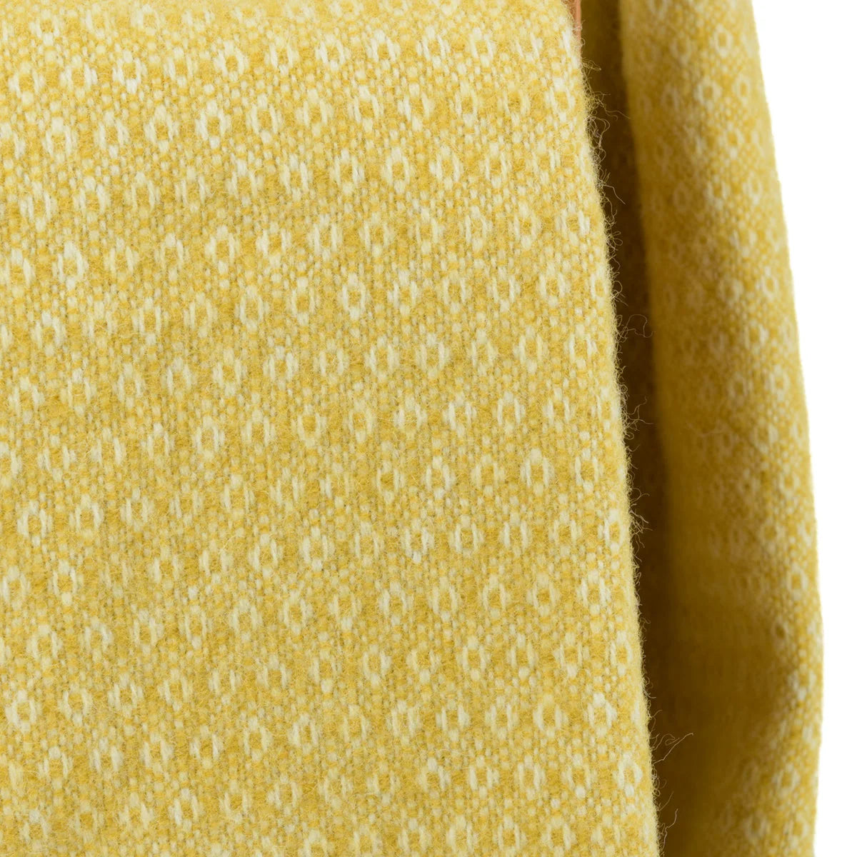 Blanket Organic Lambswool Fine Knit Fringed Edges