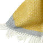 Blanket Organic Lambswool Fine Knit Fringed Edges