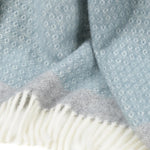 Blanket Organic Lambswool Fine Knit Fringed Edges