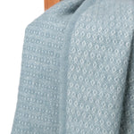 Blanket Organic Lambswool Fine Knit Fringed Edges