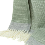Blanket Organic Lambswool Fine Knit Fringed Edges