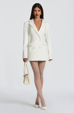 Blazer Mini Dress Double-Breasted Fully Lined