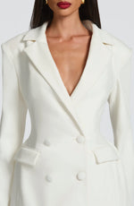 Blazer Mini Dress Double-Breasted Fully Lined