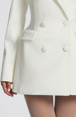Blazer Mini Dress Double-Breasted Fully Lined
