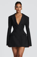 Blazer Mini Dress Double-Breasted Fully Lined