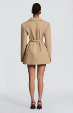 Blazer Mini Dress Double-Breasted Fully Lined