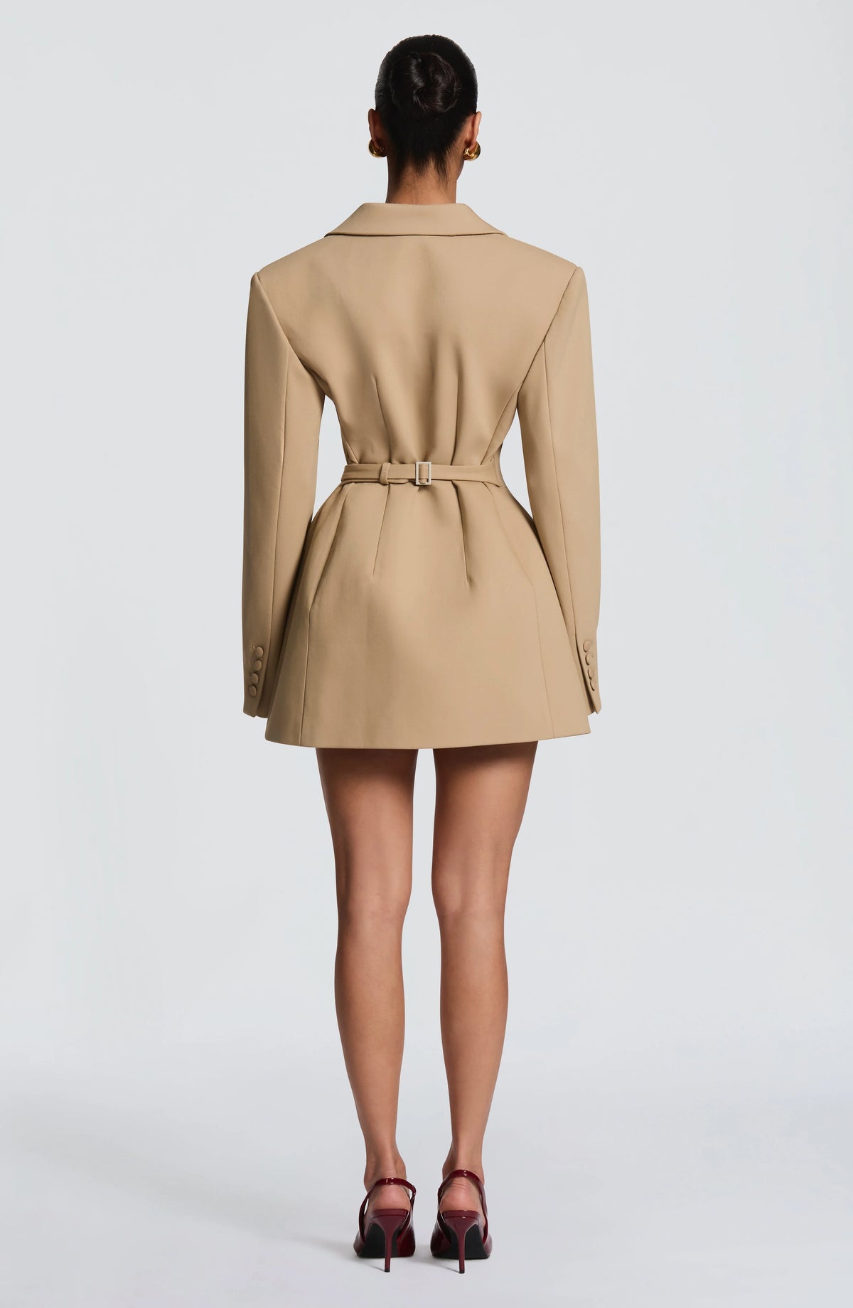 Blazer Mini Dress Double-Breasted Fully Lined