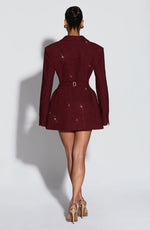 Blazer Mini Dress Double-Breasted Fully Lined
