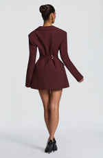 Blazer Mini Dress Double-Breasted Fully Lined