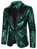 Blazer Satin Jacquard Paisley Relaxed Fit
