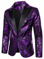 Blazer Satin Jacquard Paisley Relaxed Fit