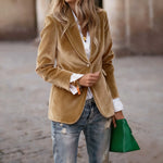 Blazer Velvet Tailored Fit Gold Buttons Lined Inside