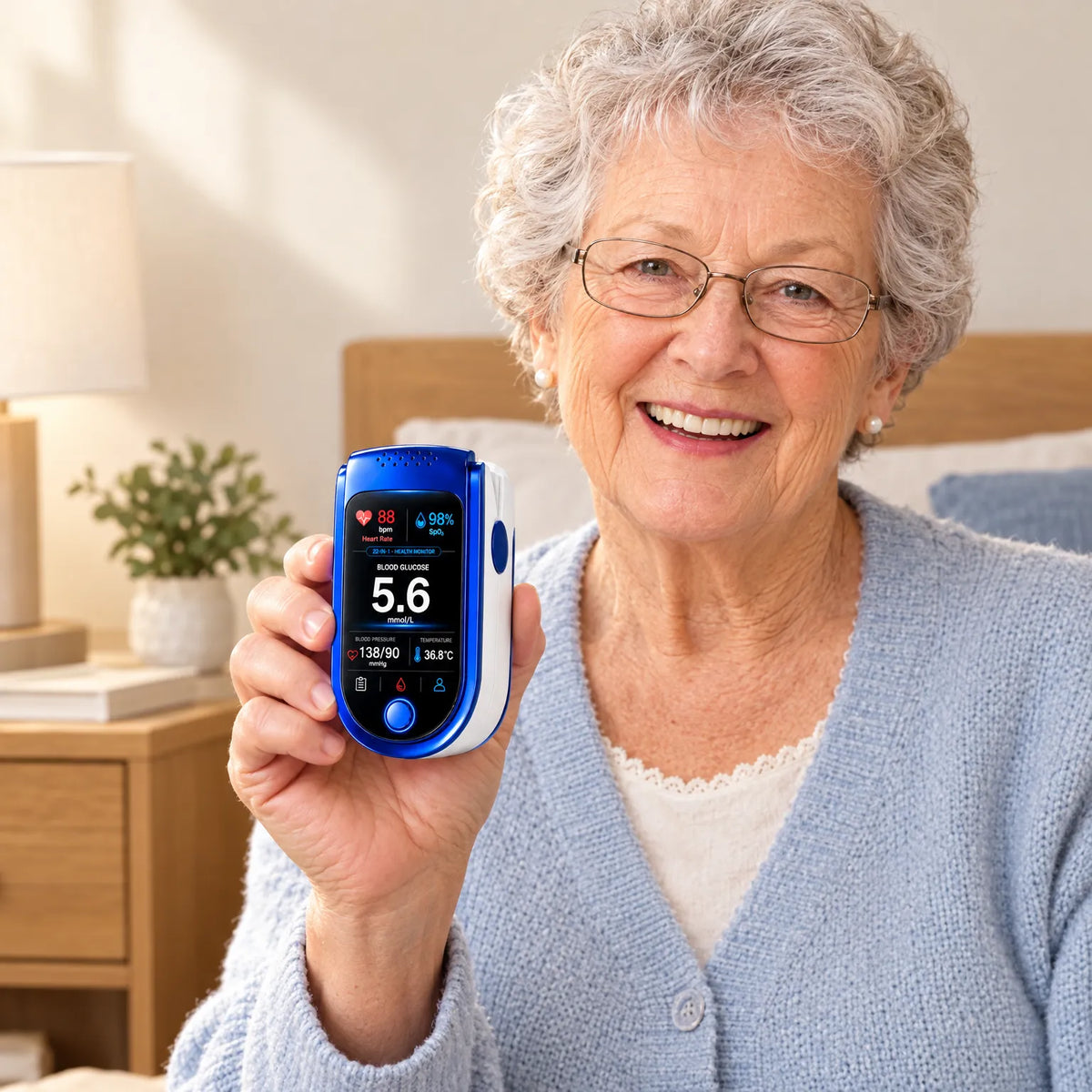Blood Glucose Monitor Non-Invasive Needle-Free Daily Tracking