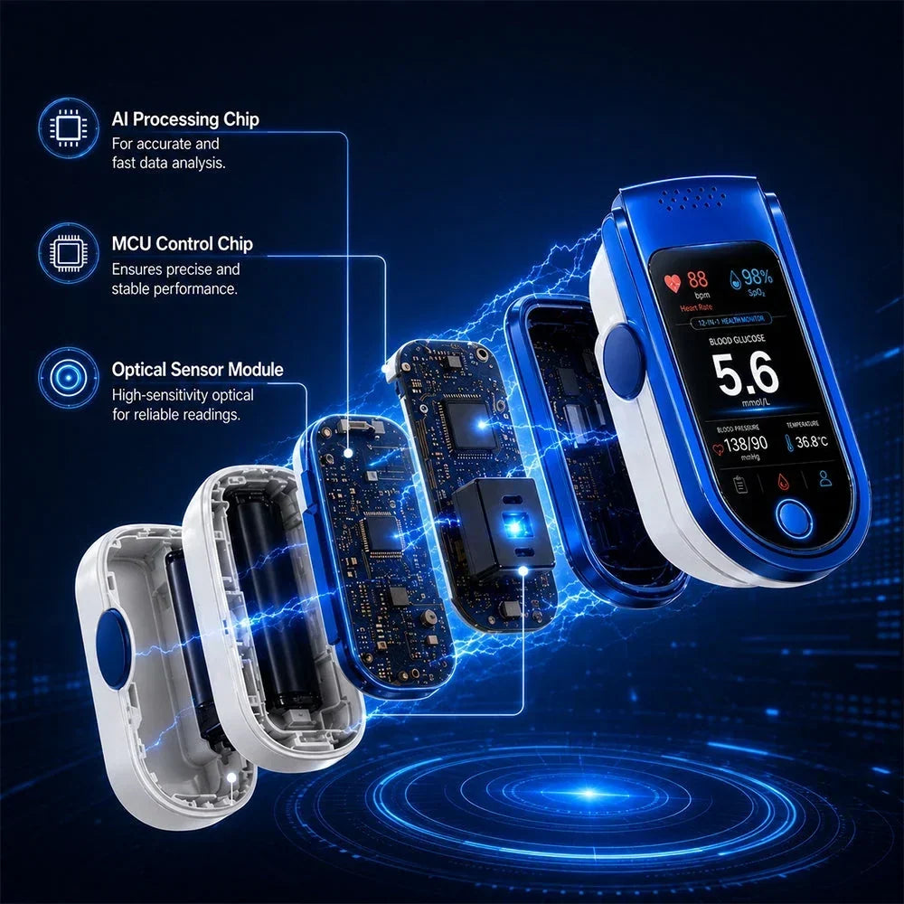 Blood Glucose Monitor Non-Invasive Needle-Free Daily Tracking