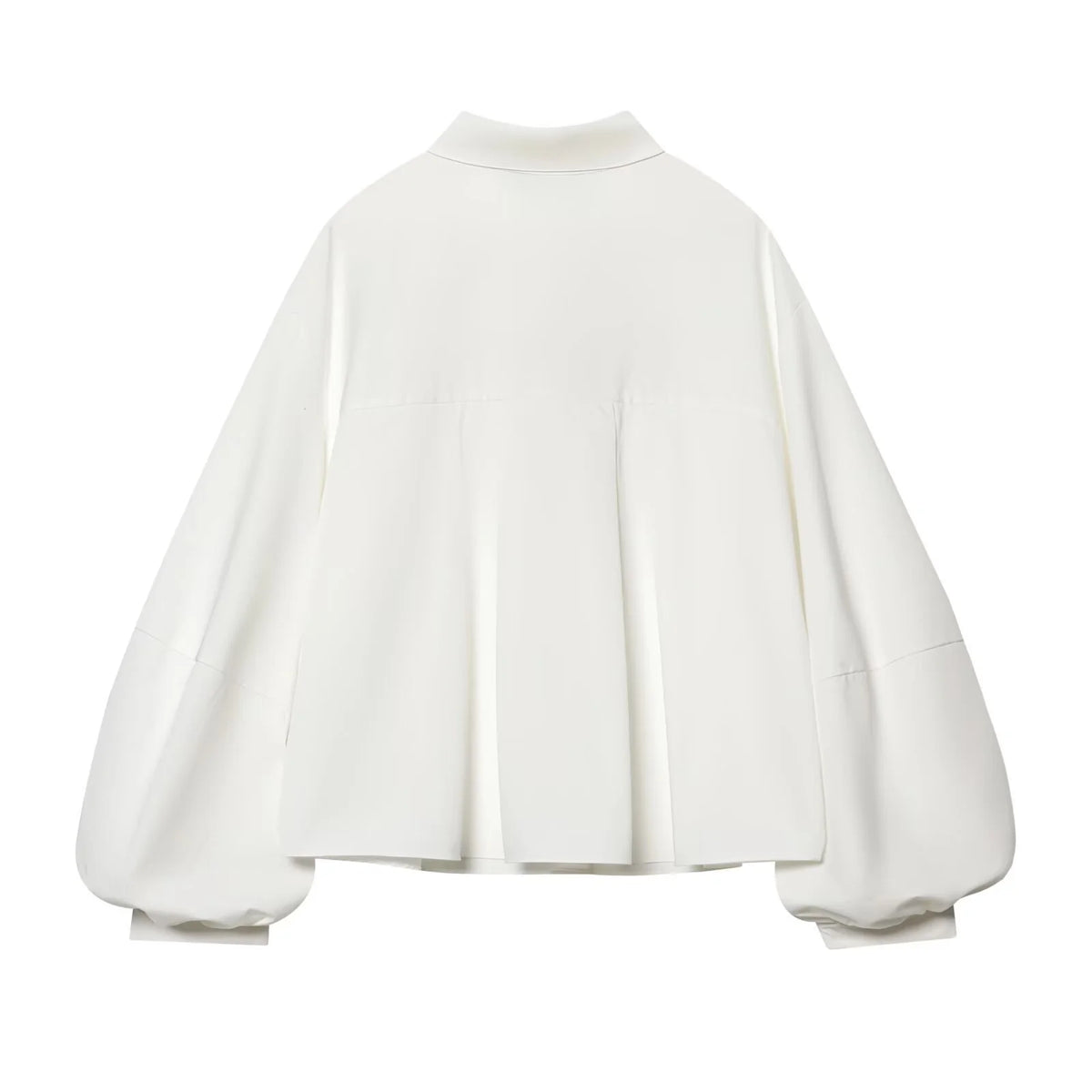 Blouse Oversized Fit Balloon Sleeves Button-Front Design