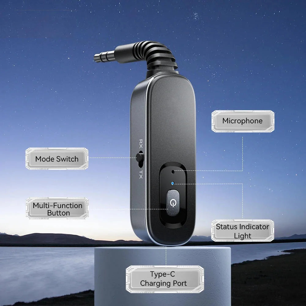 Bluetooth Audio Adapter Dual Transmit & Receive Rechargeable