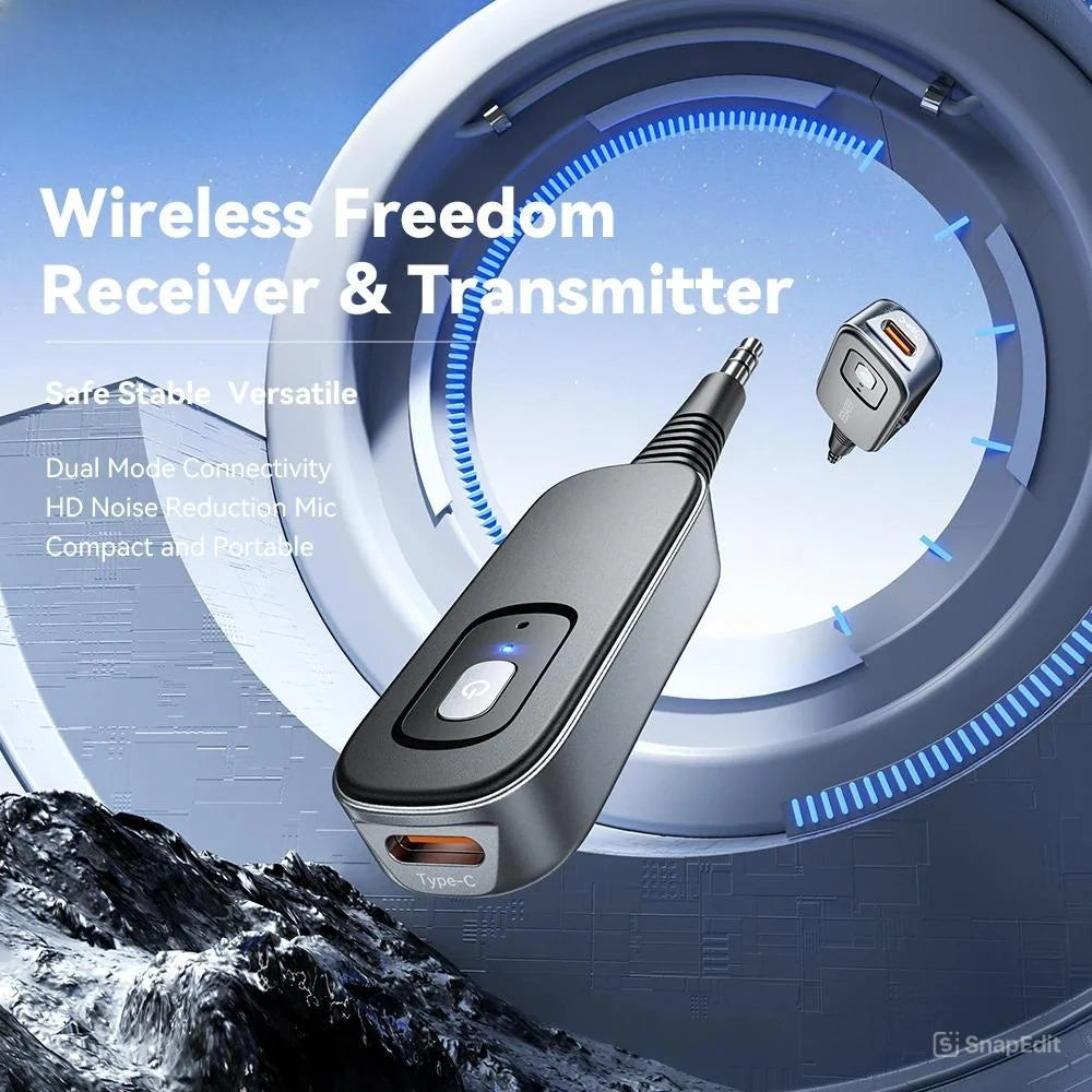 Bluetooth Audio Adapter Transmitter & Receiver Bluetooth 5.1 Rechargeable