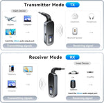Bluetooth Audio Adapter Transmitter & Receiver Bluetooth 5.1 Rechargeable