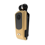 Bluetooth Earphone Retractable Cord Clip-On Noise Reduction