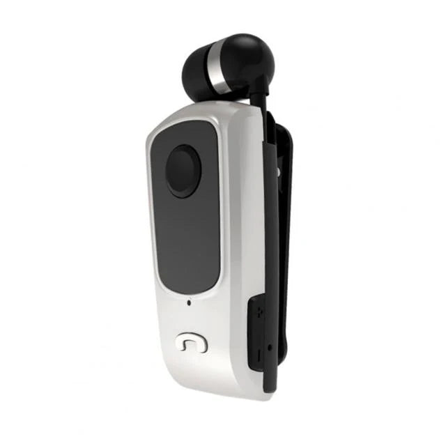 Bluetooth Earphone Retractable Cord Clip-On Noise Reduction