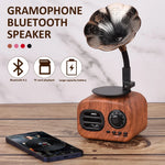 Bluetooth Speaker Retro Phonograph Design TF Card Playback