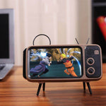 Bluetooth Speaker Retro TV Design with Phone Holder St and Hands-Free Viewing