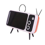Bluetooth Speaker Retro TV Design with Phone Holder St and Hands-Free Viewing